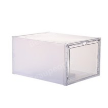 실내 조립형 간편 수납 투명 아크릴 운동화 신발 수납장 신발장 장난감 보관함 다층 캐비넷, 하얀색, 34.5X27X19CM