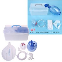 2022 새로운 성인/어린이/유아 수동 Resuscitator PVC Ambu 가방 산소 튜브 응급 처치 키트, 01 A