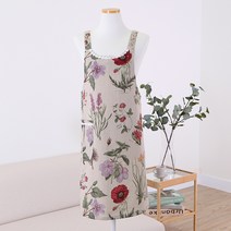 가든 앞치마 고급나염 린넨 코튼 국내제작상품, 네이비