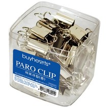 문구랑만들기랑 클립 바이하츠 통 파로크립 중 PARO-M 제철 65매 50개입