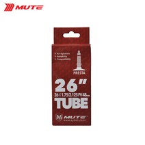 뮤트 MUTE MTB용 자전거 튜브 프레스타, 26x1.75-2.125 FV 60mm