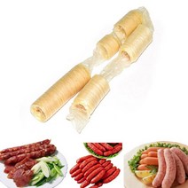 고기도구 20mm * 14m 천연 콜라겐 케이싱 소시지 케이스 핫도그 로스트 말린 쉘 주방 Baster, 한개옵션0