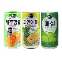 제주감귤주스 파인애플주스 매실주스 각30캔 총90캔 미니캔 업소용 노래방 모텔 펜션 음료