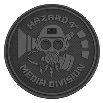 HAZARD 4 Media Division(TM) 고무 패치 - 블랙, Black
