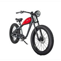 전기자전거 전기자전거렌탈 2021 새로운 큰 타이어 Ebike 26 인치 전기 지방 자전거 빈티지 전자 48v 750w, 07 red36V250W 10.4AH, 한개옵션1