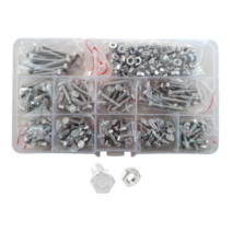 SUS304 스텐 M4 육각 볼트 나사 너트 세트 350pcs, 육각 볼트 너트 세트, M4 350pcs