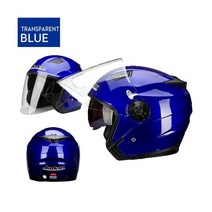 쇼에이 오픈페이스 티티앤코 헬멧 오토바이 듀얼 렌즈 하프 블루투스 호환 남여 전기 자동차 자전거 스쿠터 헬멧 모터바이크 모토, M, 3