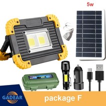 빈티지 LED 캠핑랜턴 차박 낚시등 작업등 실내등 high power led solar, 패키지 f