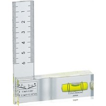 에비수 자석 투명 스퀘어 레벨 수평대 ED-SQ 직각자, 단품