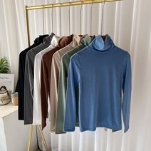 1+1 포근 따뜻한 슬림 이너 기모 폴라티 7color