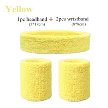 손목 보호대 아대 팔찌 요가 체육관 스트레치 헤드 헤어 브레이스 랩 가드 밴드 28, 02 YELLOW