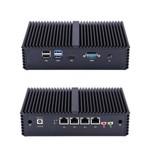 Qotom 미니 PC 4 lan 코어 i3 i5 i7 Opnsense 방화벽 팬리스 Linux 우분투 서버 컴퓨터 Q355G4, 01 Q350G4 i5-4200U, 06 8G RAM 64G SSD