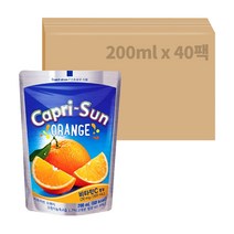 농심 카프리썬 오렌지 200ml x 40팩, 40개
