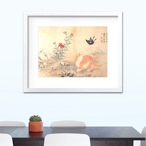 나봄갤러리 김홍도 황묘농접 액자, 2.심플 화이트 액자
