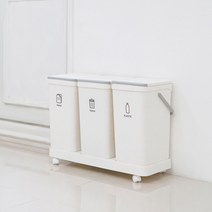모노플랫 3단 가정용 분리수거함 2.0 재활용 쓰레기통, 본품+스티커