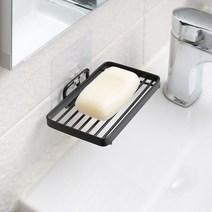 [JAJU/자주] 접착식 블랙스텐 비누 받침, 블랙, FR