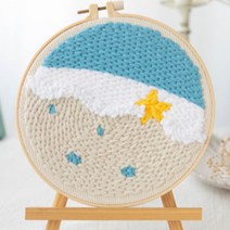 반디몰 펀칭니들 기초 패키지 5종 프랑스자수 독학 태교 프로방스 십자수 펀칭 펀치 니들 키트 DIY 스퀼 세트, 바다