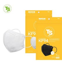 TS가드 KF94 귀안아픈 새부리형 소형 마스크 (화이트/블랙) 50매 현대홈쇼핑 판매중, 소형_블랙(50)