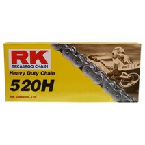 RK 레이싱 체인 M520HD-96(520 시리즈) 연결 링크가 있는 96-링크 표준 비 O링 체인, 단일옵션