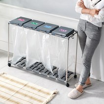 옥외 가정용 재활용대형 분리수거대 이동식 재활용 쓰레기 봉투 분리수거함 거치대, 옵션 01_재활용 비닐봉투 50매