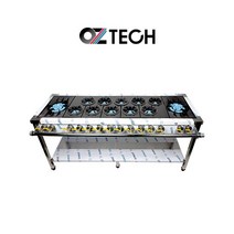 오즈테크 업소용 가스렌지 1800 양타 간택기 친환경 세라믹 버너 LPG LNG 화구, 2세대 세라믹화구, 최고급C타입-하이그로시