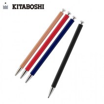 KITABOSHI 신학기 감성문구 목재 홀더샤프2.0+샤프너세트, 흑색_흑HB5본입(OTP-150-HB)