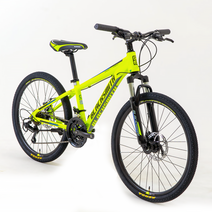2022 블랙스미스 페트론 2.4 입문용 MTB 자전거 알루미늄 시마노 21단 24인치 산안인증프레임 기계식디스크브레이크 무료조립, 네온그린/블랙, 14인치, 무료조립+무료배송