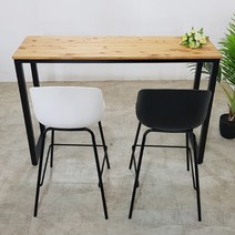 푸른숲가구 빈티지 홈바테이블 카페 좁은테이블 식탁, 1600x600x1030