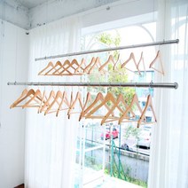 빨래너르미 핸들반자동 2봉 슬라이딩 (봉길이 조정) 빨래건조대, 핸들반자동 2봉-슬라이딩, 지방권-현장결제6만원_천장및벽이 콘크리가 아닌경량재질-