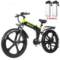 접이식 전기 자전거 남성 산악 자전거 48v 1000w ebike 최대 40kmh 사이클링 전자, 2 배터리 17ah 녹색, 협력사
