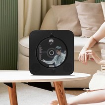 벽걸이형 CD 플레이어 블랙 컬러 레트로 카페, 블랙 충전 모델
