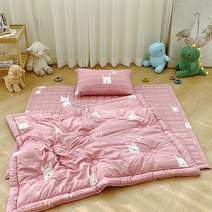 피치스킨 꼬마 토끼 양이 아동 어린이 낮잠이불 패드, 양이 아동 차렵이불 S_ 소프트핑크