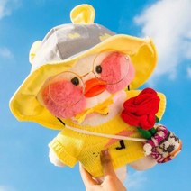 30cm Lalafanfan 오리 플러시 부드러운 장난감 오리 인형 플러시 장난감 한국어 Netred 착용 Hyaluronic 산 작은 노란색 오리 인형 오리, 24
