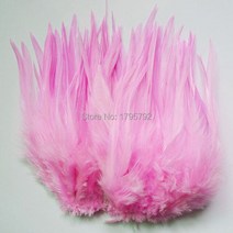 공예용깃털 펜 먼지털이 꿩 수탉 깃털 4-6 "/ 10-15Cm 천연 닭 염색 공예 DIY 쥬얼리 귀걸이, 08 Pink