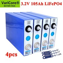 전기자전거 전기 스쿠터 리튬 배터리 팩 리튬이온배터리 4pcs 3.2v 102ah 105ah lifepo4 충전식 배터리 리튬 철 인산염 12v 캠핑카 골프 카트 210, 4x lifepo4 105ah
