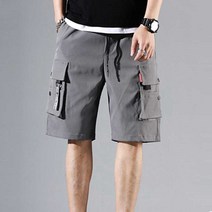 남자 여름 데일리룩 작업복 포켓 팬츠 카고 반바지:No5694ea