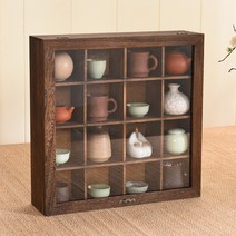 원목 찻잔 분할 진열대 수납장 찻장 장식장 주방 거실, B