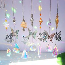천장 인테리어 벽장식 데코 꾸미기 crystal windchimes sun silver, 6
