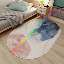[KangRong해외직구상품] 기하학 모던 타원형 북유럽 사계절 여름 가을 먼지없는 대형 거실 침실 러그 카페트 카펫