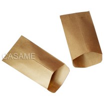 6x10cm 공예 쿠키 가방 100pc 크래프트 종이 봉투 미니 선물 사탕 스낵 베이킹 패키지 용품 포장 접착제, Brown_6x10cm