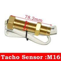 속도측정기방수 85mm 타코미터 3-8K RPM 타코 미터 게이지 레브 카운터 아워미터 보트 자동차 트럭 가솔린, 02 Only M16 Sensor