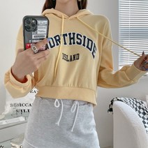 제이스토리 봄 여성 랜드 크롭 후드티 4color
