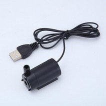 수중펌프 DC 3-6V USB 1M 잠수정 워터 펌프 음소거 미니 물고기 연못 수족관 탱크 분수 정원용 마이크로 흡입, [02] black