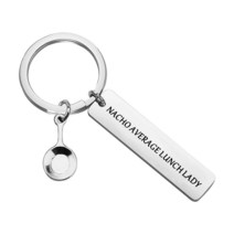 PLITI Lunch Lady Gift School 감사 선물 카페테리아 노동자 나초 평균 런치 키체인 레이디 키 420775