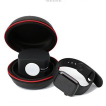 휴대용 충전기 스탠드 기본 지퍼 상자 apple watch 시리즈 5 4 3 2 1 여행용 하드 보호용 airpods 가방 보관 커버, s 사이즈 시계 홀더, [01] S size-Watch holder