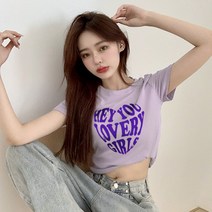 [자체제작] 러블리걸 프린팅 티셔츠