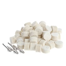 50 pcs 13mm 울 느낌의 폴리싱 버핑 휠 그라인딩 패드 + 4pcs 3.15 mm 생크, 하얀색