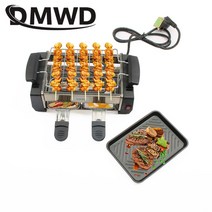 연기없는 전기그릴 고기 굽는 불판 냄새없는 Dmwd 무연 raclette 더블 레이어 비 스틱 바베큐구이 팬 철판 미니 스토브 기계 로스터 eu, 없음, 한개옵션0