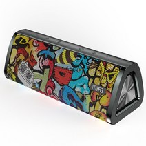 Mifa-휴대용 블루투스 스피커 20W IPX7 방수 무선 5.0 내장 마이크 TWS, 01 Black-Graffiti