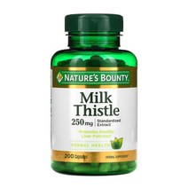 네이처스바운티 Milk Thistle 엉겅퀴씨앗 밀크씨슬 250mg 200캡슐